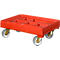 Carrito de transporte para recipiente 600 x 400 mm, rojo