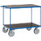 Carro de mesa fetra®, 2 estantes, ruedas giratorias y fijas, hasta 600 kg, superficies de carga contrachapadas con L 1200 x A 800 mm