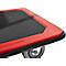 Carro de plataforma Schäfer Shop Pure, asa de empuje plegable, revestimiento antideslizante, ruedas giratorias y fijas, hasta 150 kg, L 725 x A 475 x A 835 mm, rojo-negro