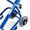 Carro para barril con 2 ruedas de soporte, ruedas neumáticas, para el transporte de barriles de chapa de acero de 200 l con borde