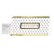 Carte cadeau Sigel 'Golden Glimmer', format DIN long, 210 x 105 mm, texte intérieur, avec enveloppes transparentes, carton brillant avec gaufrage doré, 10 pièces