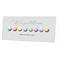 Carte de vœux grise avec des smileys colorés et l'inscription: Félicitations. De toute l'équipe.