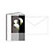 Carte funéraire avec motif photo de fleur, format B6, 115 x 170 mm, avec enveloppes funéraires et double encart, gris, carton, 10 pièces