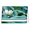 Carte funéraire Sigel 'Water Lily', format B6, 115 x 170 mm, avec enveloppes blanches et gommées, vert, carton brillant FSC®, 10 pièces
