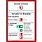 Cartel de plástico 'sistema de protección contra incendios'