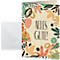 Cartes de voeux 'Colorful plants', carton d'herbe FSC, DIN A6, 240 g, 10 pièces, 10 enveloppes incluses