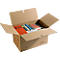 Carton de déménagement, 2 cannelures, jusqu'à 40 kg, champ d'inscription, carton ondulé BC, poignées renforcées, fond papillon, L 550 x l 350 x H 330 mm, brun