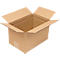 Carton pliable à 2 cannelures, carton ondulé, brun, optimisé aux dimensions d'une palette européenne, 280 x 180 mm