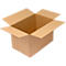 Carton pliable à 2 cannelures, carton ondulé, brun, optimisé aux dimensions d'une palette européenne, 590 x 390 mm