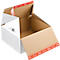 Carton Premium à fond plat ColomPac CP 155.155, L 189 x P 154 x H 131 mm, pliage en Z, fermeture autocollante, blanc, 20 pièces