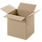 Cartons pliables et ondulés, 1 cannelure, 150 x 150 x 150 mm, brun