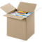 Cartons pliables et ondulés, 1 cannelure, 150 x 150 x 150 mm, brun