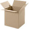 Cartons pliables et ondulés, 1 cannelure, 200 x 200 x 200 mm, brun