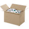 Cartons pliables et ondulés, 1 cannelure, 215 x 155 x 135 mm, brun