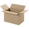 Cartons pliables et ondulés, 1 cannelure, 215 x 155 x 135 mm, brun