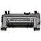 Cartouche de toner noire avec des pièces en plastique noir, lettrage HP 64A. Plan détaillé.