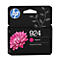 Cartouche d'encre noire HP 924 Magenta dans son emballage d'origine avec une fleur magenta.