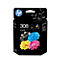 Pack de 2 cartouches d'encre HP 308, noir et trois couleurs.