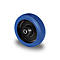 CASCOO inbouwwiel R4F1, met wiel ø 100 mm x B 35 mm, polyamide velg, elastisch loopvlak, blauw, rollager, tot 150 kg
