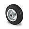 CASCOO Roue encastrable SWS4, avec ø de roue 160 mm x L 40 mm, jante en acier, bande de roulement en caoutchouc plein, noir, roulement à rouleaux, jusqu'à 135 kg