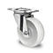 CASCOO Roulette pivotante N0N0, avec roue ø 100 mm x L 36 mm, jante en polyamide, bande de roulement en polyamide, naturel/blanc, roulement à rouleaux, jusqu'à 150 kg