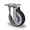 CASCOO Roulette pivotante P2G2, avec ø de roue 125 mm x L 35 mm, jante en polypropylène, bande de roulement en élastomère, grise, roulement à billes, jusqu'à 165 kg