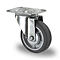 CASCOO Roulette pivotante P2G2, avec roue ø 100 mm x L 32 mm, jante en polypropylène, bande de roulement en élastomère, grise, roulement à billes, jusqu'à 130 kg