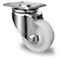 CASCOO Roulette pivotante V0Z0, avec ø de roue 125 mm x L 40 mm, jante en polyamide, bande de roulement en polyamide, naturel/blanc, roulement à billes double, jusqu'à 700 kg