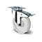 CASCOO Roulette pivotante Z0Z0, avec blocage total, ø de roue 200 mm x L 50 mm, jante en polyamide, bande de roulement en polyamide, naturel/blanc, roulement à billes double, jusqu'à 1000 kg