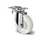 CASCOO Roulette pivotante Z0Z0, avec ø de roue 160 mm x L 50 mm, jante en polyamide, bande de roulement en polyamide, naturel/blanc, roulement à billes double, jusqu'à 800 kg