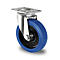 CASCOO wiel R4F1, met wiel ø 160 mm x B 46 mm, polyamide velg, elastisch loopvlak, blauw, rollager, tot 300 kg