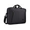 Dunkelgraue Laptoptasche mit Griff, Schultergurt und Reißverschlusstaschen. Logo rechts unten.