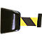 Casete de cinturón montado en la pared, fijación con tornillos, L 5000 x W 50 mm, cinturón negro/amarillo