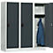 Casier scolaire, largeur de compartiment 400 mm, 3 compartiments, gris clair/anthracite