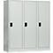 Casier scolaire, largeur de compartiment 400 mm, 3 compartiments, gris clair/gris clair
