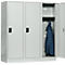 Casier scolaire, largeur de compartiment 400 mm, 3 compartiments, gris clair/gris clair