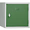 Casillero cubo, bisagra de puerta a la derecha, cierre de pasador giratorio, ampliable, acero, puerta verde (RAL 6011)