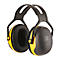 Casque antibruit noir 3M Peltor. L'emballage présente une illustration et des données techniques. Logo, nom du modèle, données techniques.