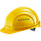 Casque de protection I/79 4-G EuroGuard, polyéthylène haute densité, format EN 397, jaune, avec ceinture 4 points, ventilation