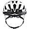 Casque de vélo blanc et noir. Le logo ABUS est visible.