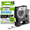 Étiqueteuse DYMO noire. Texte : "La meilleure façon d'étiqueter". Textes supplémentaires : "Matériau recyclé", "Emballage certifié FSC".
