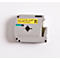 Cassette de ruban pour titreuses M K 631 Brother, 12 mm, jaune/noir