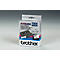 Cassette de ruban pour titreuses TX-241 Brother, 18 mm de largeur, blanc/noir