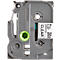 Cassette de ruban pour titreuses TZe-121 Brother, 9 mm de largeur, incolore/noir
