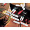 Cassette de ruban pour titreuses TZe-211 Brother, 6 mm de largeur, blanc/noir