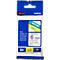 Cassette de ruban pour titreuses TZe-211 Brother, 6 mm de largeur, blanc/noir