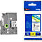 Cassette de ruban pour titreuses TZe-221 Brother, 9 mm de largeur, blanc/noir