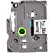 Cassette de ruban pour titreuses TZe-221 Brother, 9 mm de largeur, blanc/noir