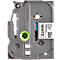 Cassette de ruban pour titreuses TZe-231 Brother, 12 mm de largeur, blanc/noir