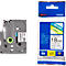 Cassette de ruban pour titreuses TZe-241 Brother, 18 mm de largeur, blanc/noir